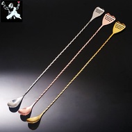 Ready Stock Japanese Style Fine Threaded Long Bar Spoon with Filter Spoon Stirring Spoon Mixing Spoo