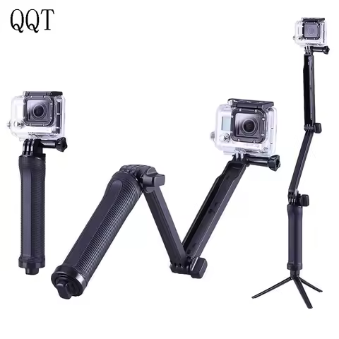 QQT GoPro Accessories 3 Way Impermeabile Monopiede Selfie Stick for Gopro Hero11 10 9 8 7 6 5 Sessio