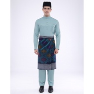 Baju Melayu Avante Nabil Ahmad By Jakel in Metallic Green / Package Sampin &amp; Button
