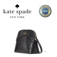 {Special SALE} KATE SPADE Staci Saffiano Leather Dome Crossbody Bag  (Black) Style: wkr00645 [Mint by MelM]