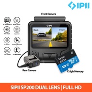 SIPII SP200 Dual Channel Premium Dashcam Front & Rear Dash Camera 1080p Full HD & 4K Video Quality