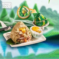 LOZ/Lizhi Cantonese Style Early Tea Building Block Toys Dragon Boat Festival Zongzi Assembled Model 