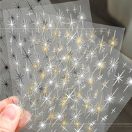 Line Simple Style Hot Stamping Star Nail Sticker  Nail Art Sticker