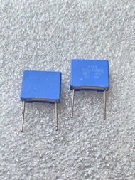 0.1UF 250V 100nK 250V (แพ็ค10ตัว) Cโพลี ยี่ห้อ Phillip ขาห่าง 10มิล C0.1UF C250V C104 Capacitor 0.1u