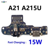 1pcs For Samsung Galaxy A21 A215U USB Charging Connector Board Charger Dock Port Microphone Type C T