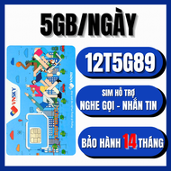 ( Tặng Qua Chọc Sim ) Sim 5G Mobifone VNSKY 12T5G89 Trọn Gói 14 Tháng - Data 5GB/ngày ( 150GB/tháng 