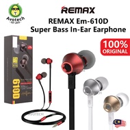 Awotech Remax RM-610D Super Bass Remax Earphone 120CM Good Bass Earphone In-Ear Remax 610D Earphone With Wire  Remax RM-610D 耳机  有线耳机
