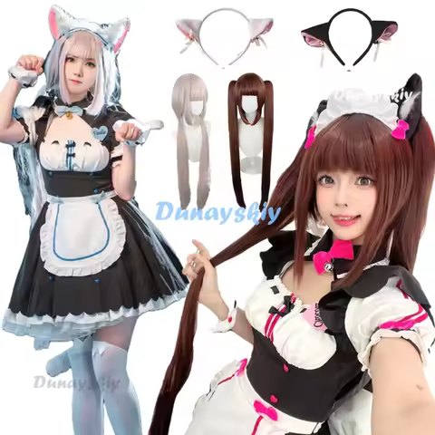 NEKOPARA Chocola Vanilla OVA Game Maid Vanilla Cosplay Costume Maid Dress Maid Outfit Uniform Cat Ne