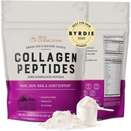 Live Conscious Collagen Powder Kolagen Terhidrolisis Jenis I & III - Mesra Keto & Paleo - Tanpa Peri