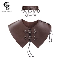 European Medieval Retro PU Leather Armor Knight Adjustable Back Armor COSPLAY Costume Accessories St