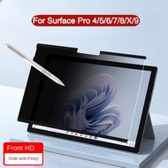Magnetic Privacy Screen Protector For Microsoft Surface Pro 4 5 6 7 12.3 Tablet Surface Pro 7 Plus 8 X 9 2022 Go4 3 2 1 Protective Film