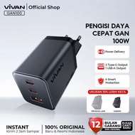 Vivan GaN100 Charger Head Adapter Supports 100W 3 Output Ports GaN 100 GaN Metal WarrantyOriginal