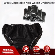 50Pcs/Set Non Travel Ladies Women Men Woven Paper Brief Disposable Black Unisex Panties Underwear