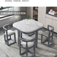Marble Dining Tables and Chairs Set Modern Simple Retractable Household Dining Table Small Apartment Furniture Solid Wood Folding round Table