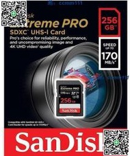 SanDisk 256GB 256G Extreme PRO 170MBs SDXC SDHC SD 4K 記憶卡