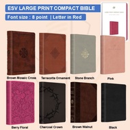 ESV Compact Large Print Bible | Text size 8 (small) | Imitation Leather | Red Letter | Gladsounds