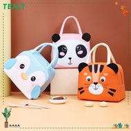 TEALY Cartoon  Lunch Bag, Portable  Cloth Insulated Lunch Box Bags,  Thermal Bag Lunch Box Accessories Tote Food Small Cooler Bag