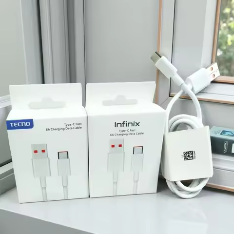 6A Usb Type C Cable Infinix GT/Hot 60 50 40 30 45w 33w 18w Tipo C Fast Charging For Tecno Camon 40 P