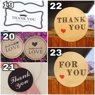 [SG SELLER] [FREE SHIPPING] Message Stickers Thank You Sticker Gift Handmade Cookie Wedding Christmas CNY