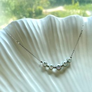 微笑 天然海水珍珠 真多麻 銀項鏈