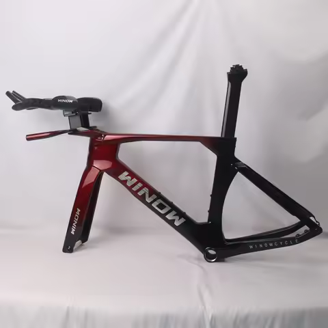 Winow Carbon TT Frame Chinese Triathlon Bike Frameset TT129 Disc Time Trial Bike Frames With TT Rest