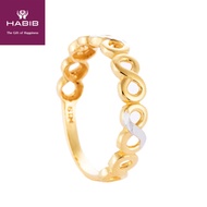 HABIB Endless White and Yellow Gold Ring, 916 Gold