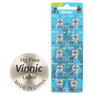 Vinnic AG9 LR936 L936F 394 SR936 194 Button Cell Battery - 10 pieces