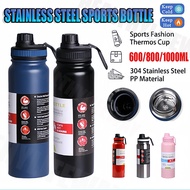 Stainless Steel Aqua flask Portable Tumbler Double Wall Hot&amp;Cold Vacuum 600/800/1000ML