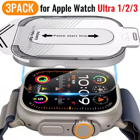 Easy Installation HD Glass for Apple Watch Ultra 3/2/1 Screen Protectors with Auto-alignment Install