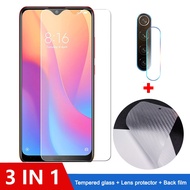 3 in 1 Carbon Fiber Tempered Glass Film Lens Protector for Realme 8 5 6i 5i C3 C11 C12 C15 OPPO A5S 