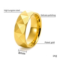 8mm Gold Tungsten Carbide Wedding Band Ring Lover Couple Wedding Ring For boyfriend Husband