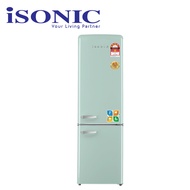 iSONIC Double Door Vintage Fridge Refrigerator IDR-BCD261LH (Light Green/Pink/Creamy White/Red)