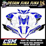 333 DECAL DECAL MOTORCYCLE MIO M3 / I / Z STICKER STRIPING BODY MOVISTAR MONSTER