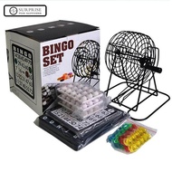 Traditional Bingo Lotto Lottery Family Bingo Game Set - Cage Balls Cards Counters Party Bingo Game L