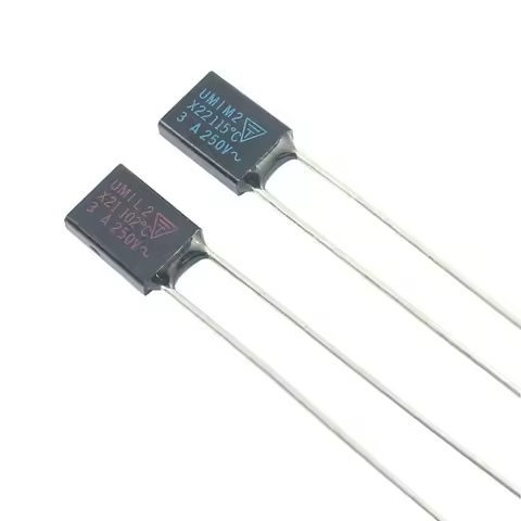 5pcs X21 X22 Thermal Fuse Cutoff TF 102C 115C 102 115 Degree 3A 250V Black Square Temperature Switch