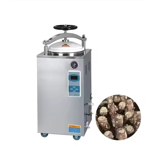 IKEME 35L 50L 75L 100L Vertical Pressure Steam Sterilizer Canned Food Mushroom Retort Autoclave Ster