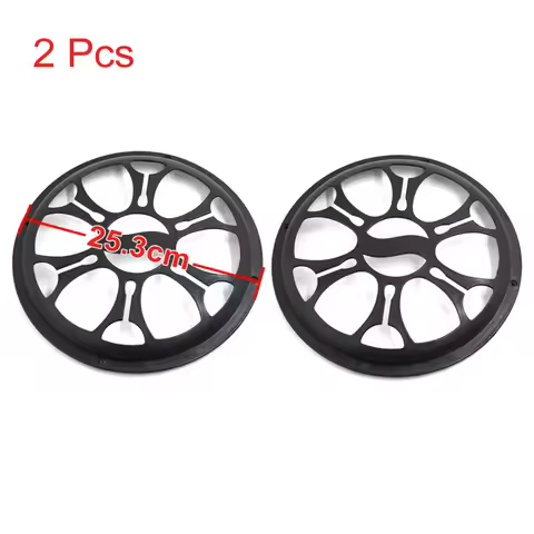 X AUTOHAUX 2 Piece 10" Auto Car Speaker Hollow Mesh Sub Woofer Subwoofer Grill Cover Black