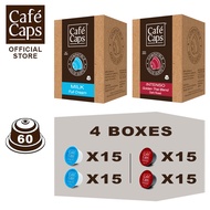 Cafecaps - Coffee Nescafe Dolce Gusto MIX Compatible capsules of Milk (2 Box X15 แคปซูล) & Intenso (