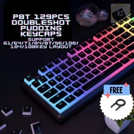 ⭐Perak Stock⭐Pudding Keycaps PBT Double Shot Injection Keycap for Mechanical keyboard