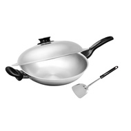 Zebra Extra Plus Wok Pan With Lid and Turner (28cm)