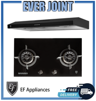 EF EFH 7626 WT VGB [78cm] Gas Hob + EFCH 9108T BK [90cm] Cooker Hood Bundle Deal!