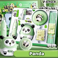 Bộ Đồ Dùng Học Tập Pony / Panda / Capybara / Kuromi / Phi Hành Gia - Kèm Bút Chì Tẩy Gọt Bút Chì