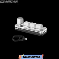 MIAOWAZ Mechanical Keyboard,  Backlit| Gaming Keyboard,  3 Keys Mini Knob Keypad Photoshop