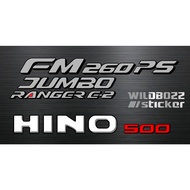 Sticker hino 500 series FM 260 PS