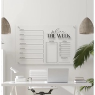 Daily Planner Acrylic Weekly Planner | Acrylic Schedule Table