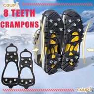 COUPL 1 Pair Shoes Crampons, 5/8 Teeth Universal Ice Gripper Spike,  Anti-Slip Spike Spike Grips Cle