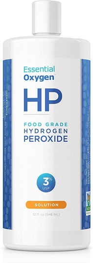 Essential Oxygen Food Grade Hydrogen Peroxide 3% Natural Cleaner Refill 32 Fl Oz