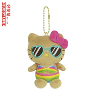 Hello Kitty 吉蒂貓 珠鍊吊飾 絨毛玩偶娃娃 曬黑系列 太陽眼鏡款 y2k復古風 | 平行進口