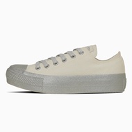 日本限定 Converse ALL STAR PLTS GLITTERBOTTOM OX 低筒 厚底亮片款 銀色/ 24 cm