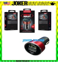 VForce 12V Car QC-3.0 3 IN 1 USB TYPE-C LED Car Charger Fast Charge With Voltage Voltmeter Panel 031